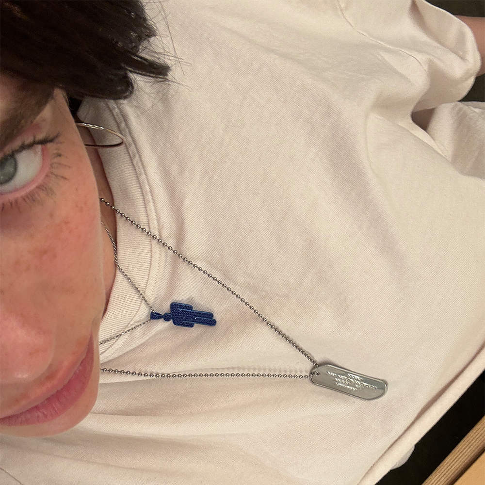 HIT ME HARD AND SOFT Blue Blohsh Necklace - Billie Eilish Store CA