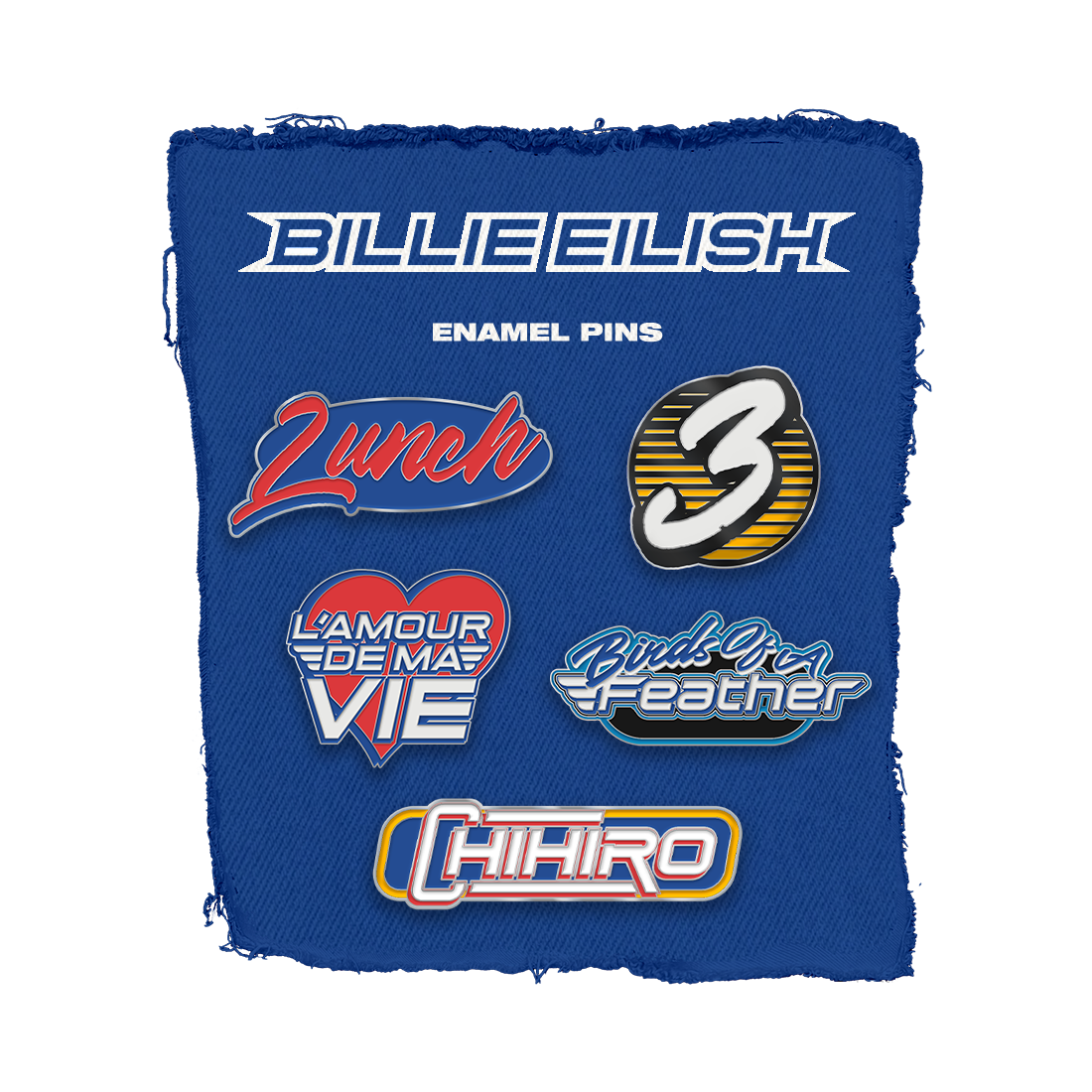 Hit Me Hard and Soft Tracklist Pin Set