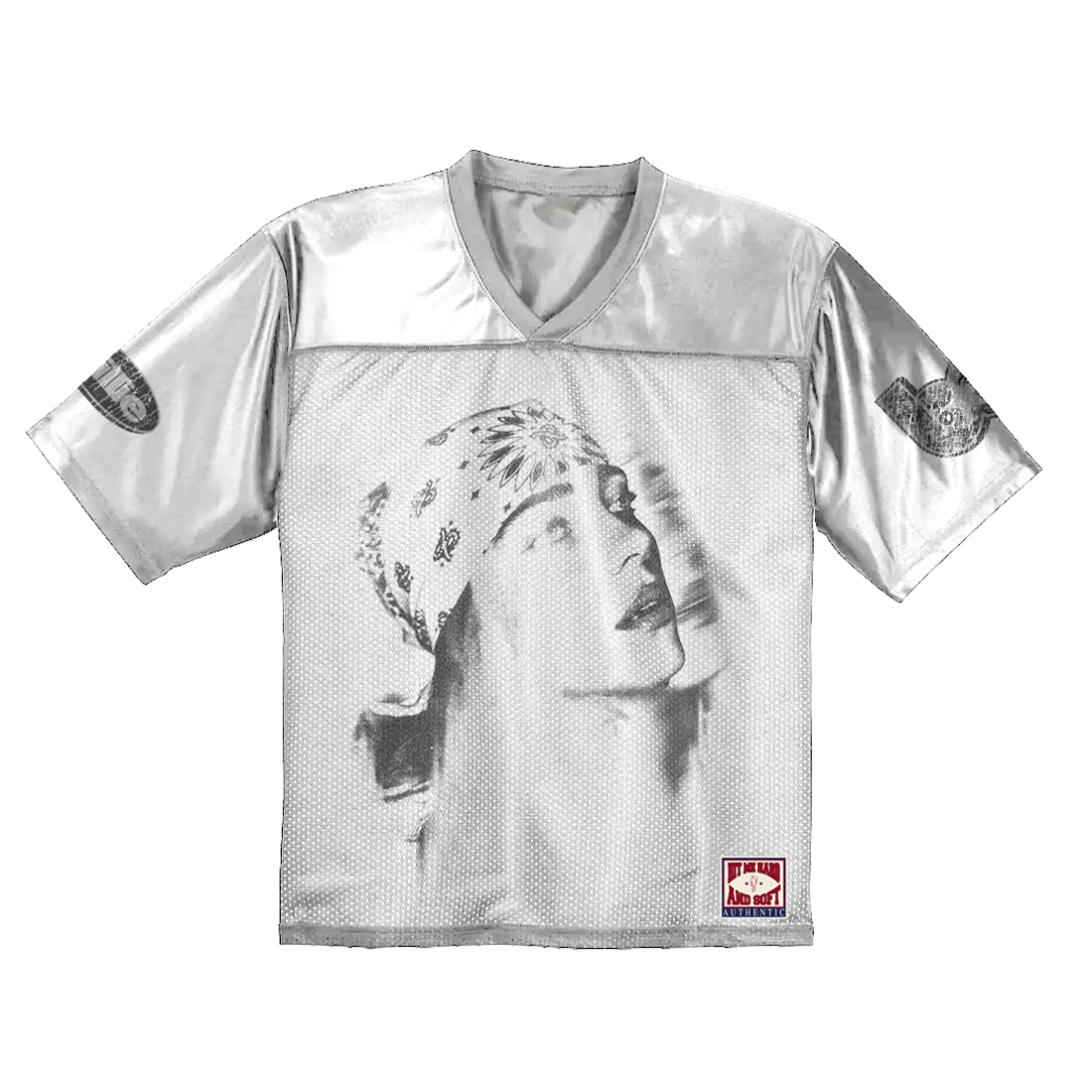 Billie Bandana White Football Jersey - Billie Eilish Store CA