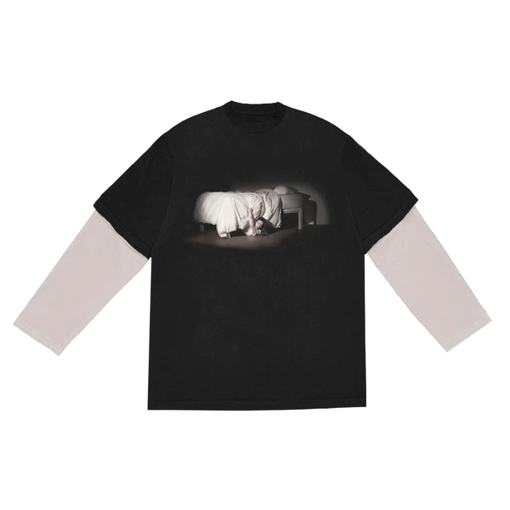 WHEN WE ALL FALL ASLEEP, WHERE DO WE GO? Anniversary Layered LS Tee in Black