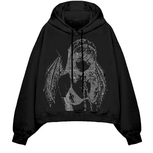 Rhinestone Princess Blurry Hoodie Billie Eilish Store CA