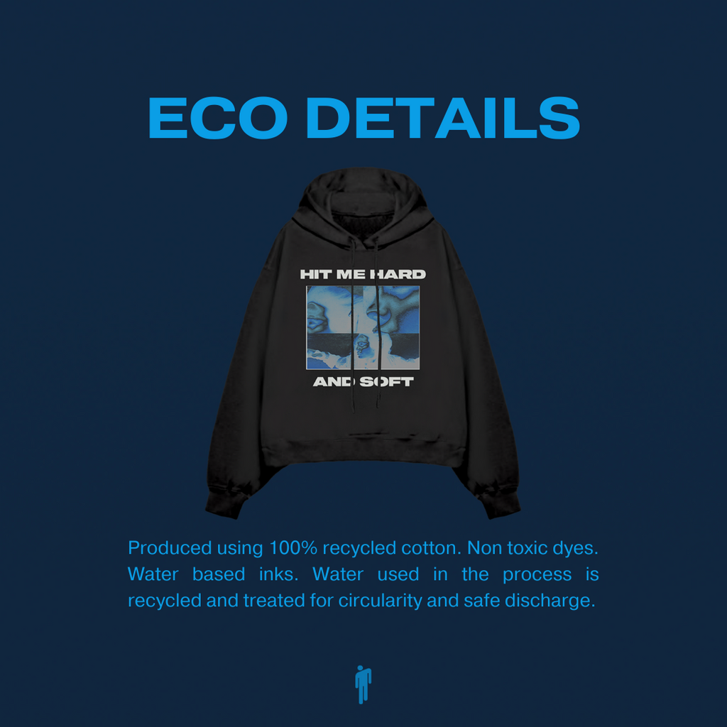 Thermal Photo Title Pullover Black Hoodie