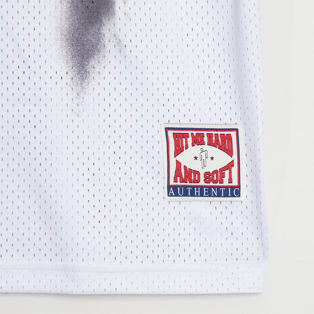 シャツ BILLIE EILISH Bandana Football Jersey Billie Bandana White Football Jersey - Billie Eilish Store CA