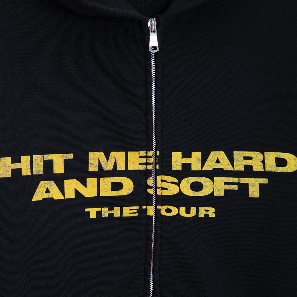 Hit Me Hard and Soft Live in 3D Hands Black Zip Hoodie