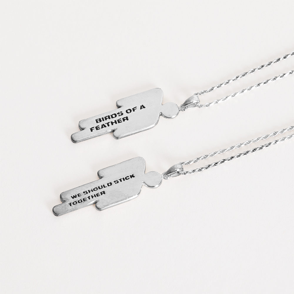 BLOHSH SILVER FRIENDSHIP NECKLACE 2 PACK - Billie Eilish Store CA