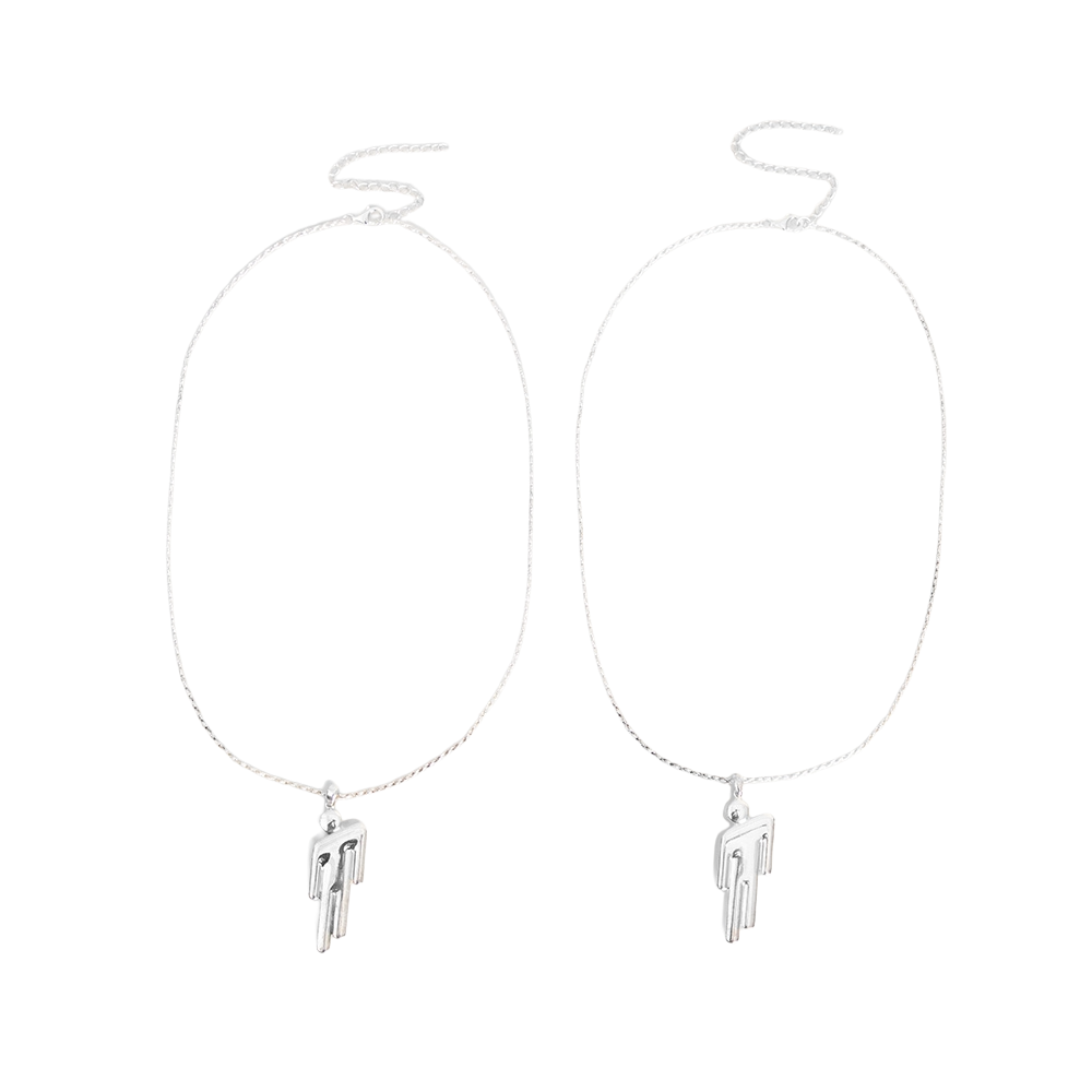 BLOHSH SILVER FRIENDSHIP NECKLACE 2 PACK