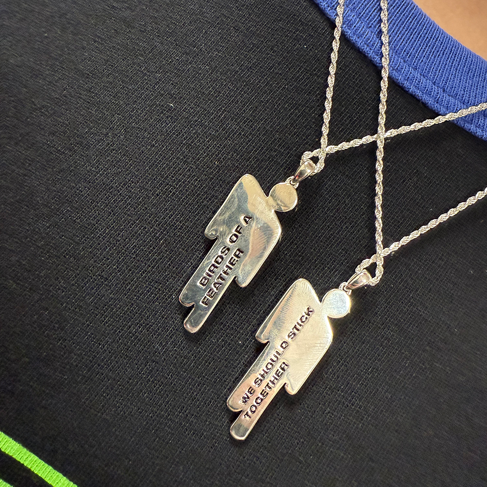 BLOHSH SILVER FRIENDSHIP NECKLACE 2 PACK