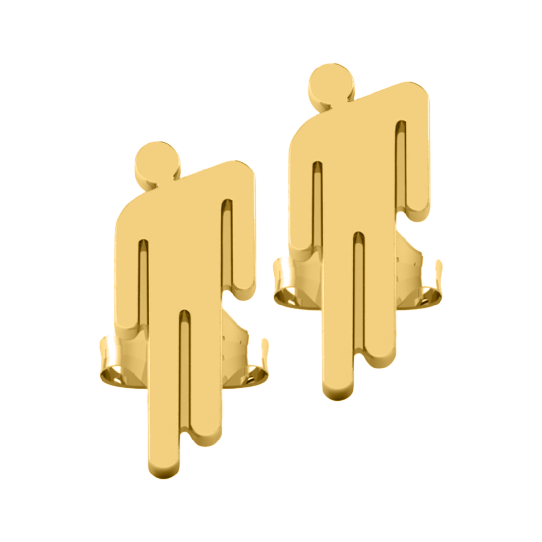 Gold Blohsh Mini Stud Earrings